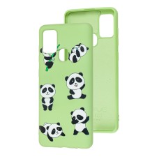 Чохол Samsung Galaxy A21s (A217) Wave Fancy funny panda/mint gum