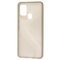 Чохол Samsung Galaxy A21s (A217) силікон хвиля чорний