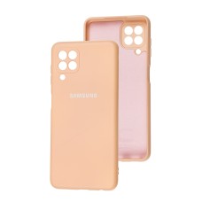Чохол Samsung Galaxy A22 / M22 / M32 Full camera рожевий / cappuccino