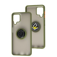 Чохол Samsung Galaxy A22 (A225) LikGus Edging Ring хакі