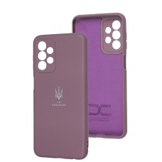 Чохол для Samsung Galaxy A23 (A235) Silicone Full Тризуб лавандовий