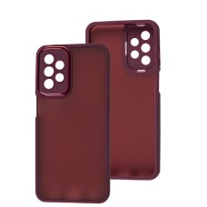 Чохол для Samsung Galaxy A23 (A235) Luxury Metal Lens марсала