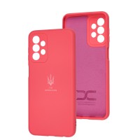 Чохол для Samsung Galaxy A23 (A235) Silicone Full Тризуб малиновий