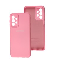 Чохол Samsung Galaxy A23 (A235) Silicone Full camera рожевий / light pink