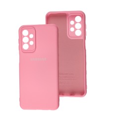 Чохол Samsung Galaxy A23 (A235) Silicone Full camera рожевий / light pink