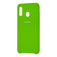 Чохол для Samsung Galaxy A20/A30 Silky Soft Touch зелений