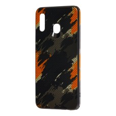 Чохол для Samsung Galaxy A20 / A30 glass print "хакі"