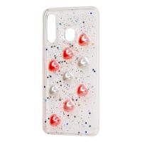 Чохол для Samsung Galaxy A20 / A30 3D confetti "серця"