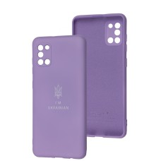 Чохол для Samsung Galaxy A31 (A315) Silicone Full Тризуб лавандовий / light purple