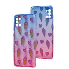 Чохол для Samsung Galaxy A31 (A315) Wave Sweet blue / pink / ice-cream