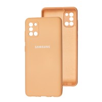 Чохол для Samsung Galaxy A31 (A315) Lime silicon з мікрофіброю рожевий