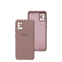 Чохол Samsung Galaxy A31 (A315) Silicone Full camera рожевий / pink sand
