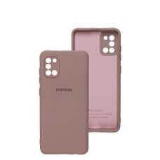 Чохол Samsung Galaxy A31 (A315) Silicone Full camera рожевий / pink sand