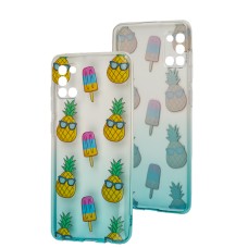Чохол для Samsung Galaxy A31 (A315) Wave Sweet white / turquoise / pineapple