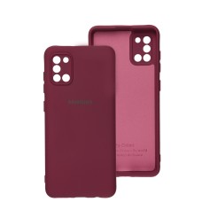 Чехол для Samsung Galaxy A31 (A315) Silicone Full camera бордовый / marsala