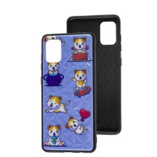 Чехол для Samsung Galaxy A31 (A315) Wave Majesty pretty kittens / light purple