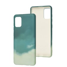 Чохол для Samsung Galaxy A31 (A315) Wave Watercolor dark green/gray