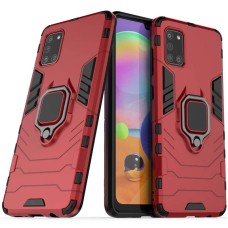 Чохол Samsung Galaxy A31 (A315) Transformer Ring удароміцний з кільцем червоний