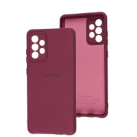 Чохол Samsung Galaxy A32 (A325) Silicone cover Full camera рожевий / pink