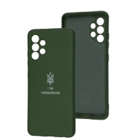 Чохол для Samsung Galaxy A32 (A325) Full Premium Тризуб зелений / dark green