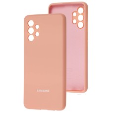 Чохол Samsung Galaxy A32 (A325) Full camera рожевий / pudra