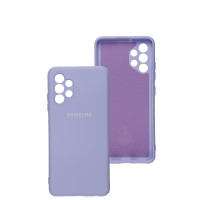 Чохол для Samsung Galaxy A32 (A325) Silicone Full camera бузковий