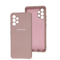 Чохол Samsung Galaxy A32 (A325) Silicone Full camera рожевий / pink sand