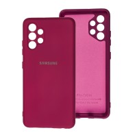 Чехол для Samsung Galaxy A32 (A325) Silicone Full camera бордовый / marsala