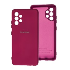 Чехол для Samsung Galaxy A32 (A325) Silicone Full camera бордовый / marsala