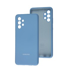 Чохол для Samsung Galaxy A32 (A325) Silicone cover Full camera блакитний / lilac blue