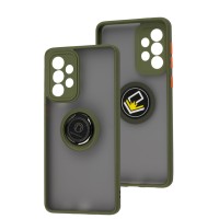 Чохол Samsung Galaxy A33 (A336) LikGus Edging Ring хакі