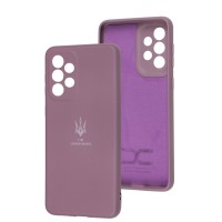 Чохол для Samsung Galaxy A33 (A336) Silicone Full Тризуб лавандовий