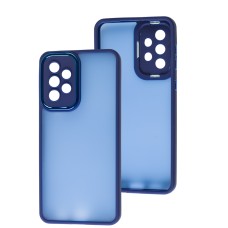 Чохол для Samsung Galaxy A33 (A336) Luxury Metal Lens Full синій