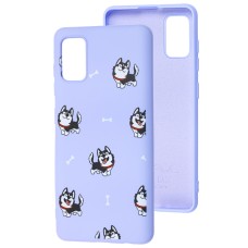 Чохол для Samsung Galaxy A41 (A415) Wave Fancy haski / light purple