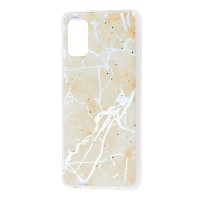 Чохол для Samsung Galaxy A41 (A415) силікон marble золотистий