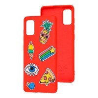 Чохол Samsung Galaxy A41 (A415) Wave Fancy color style / red