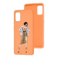 Чохол для Samsung Galaxy A41 (A415) Wave Fancy plaid skirt girl / peach