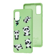Чохол для Samsung Galaxy A41 (A415) Wave Fancy funny panda / mint gum