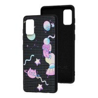 Чохол Samsung Galaxy A41 (A415) Wave Fancy purple space / black