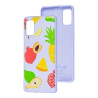 Чохол для Samsung Galaxy A41 (A415) Wave Fancy summer fruits / light purple