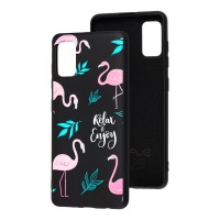 Чохол Samsung Galaxy A41 (A415) Wave Fancy flamingo / black