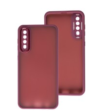 Чохол для Samsung Galaxy A50/A50s/A30s Luxury Metal Lens марсала