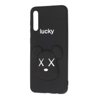 Чохол для Samsung Galxy A50 (A505) "ведмедик Lucky" чорний