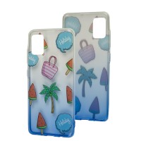 Чохол для Samsung Galaxy A51 (A515) Wave Sweet white/blue/palm