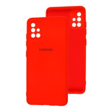 Чохол Samsung Galaxy A51 (A515) Silicone Full camera червоний