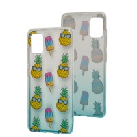 Чохол для Samsung Galaxy A51 (A515) Wave Sweet white / turquoise / pineapple