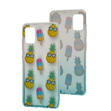 Чохол для Samsung Galaxy A51 (A515) Wave Sweet white / turquoise / pineapple