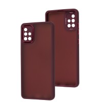Чохол Samsung Galaxy A51 (A515) / M40s 4G Luxury Metal Lens марсала