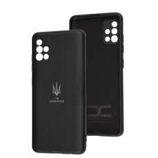 Чохол для Samsung Galaxy A51 (A515) Silicone Full Тризуб чорний