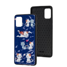 Чохол для Samsung Galaxy A51 (A515) Wave Majesty kitty in love / midnight blue